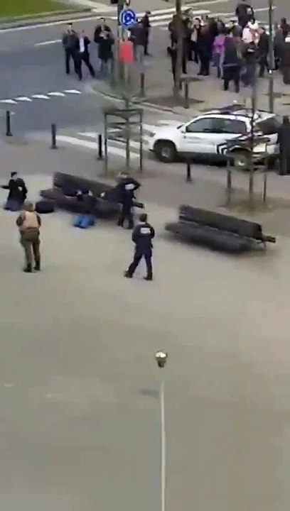 The moment of the arrest of the perpetrators of the bombings that rocked the Belgian capital Brussels