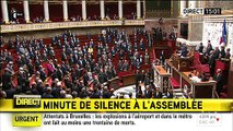 Attentats à Bruxelles: Les députés observent une minute de silence à l'Assemblée nationale en hommage aux victimes