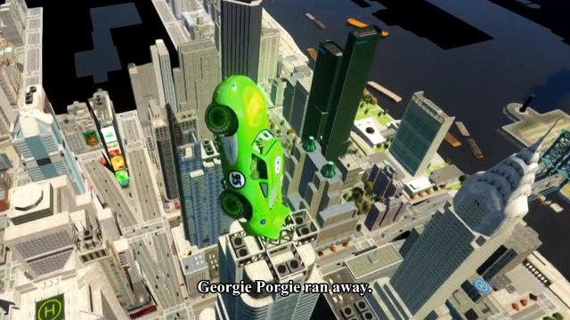 Spiderman Songs Nursery ♪ Georgie porgie ♪ COLORS Cars smashed by HULK