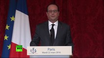 Déclaration de François Hollande sur les attentats à Bruxelles
