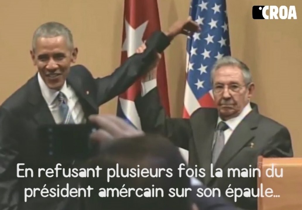 Le président cubain Raùl Castro met un énorme vent à Obama