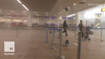Raw footage shows Brussels airport and metro moments after attacks