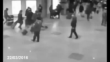 CCTV captures The Moment of explosion at Brussels Airport