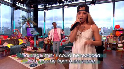 Meghan Trainor Lips Are Movin cover with lyrics on CBBC Friday Download