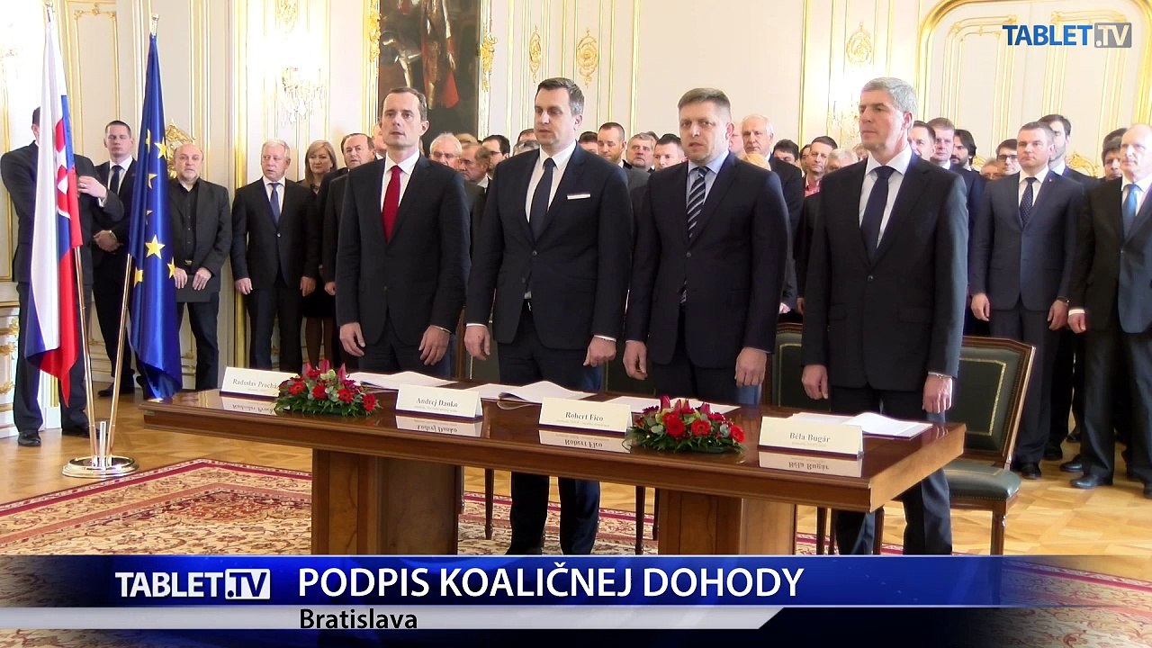 Smer-SD, SNS, Most-Híd a #Sieť podpísali koaličnú dohodu