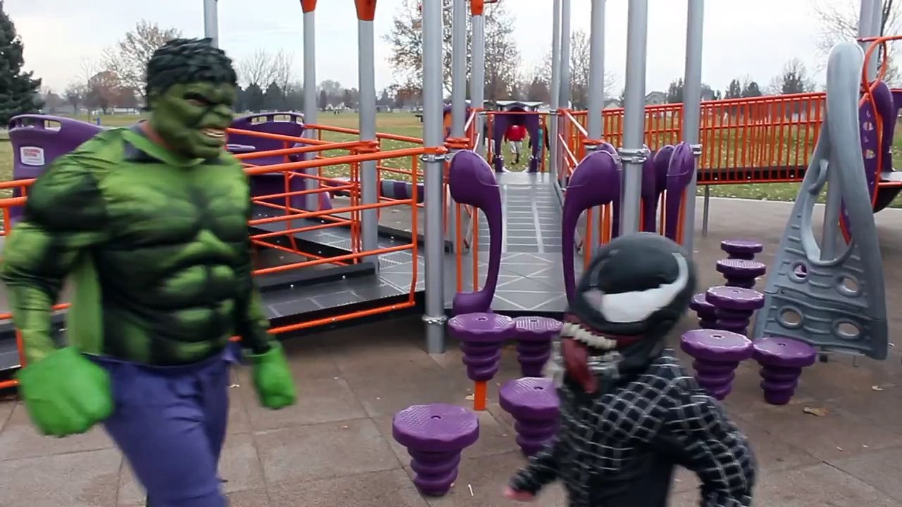 New Little Heroes The Hulk Vs Spiderman Vs Venom - In Real Life - Superhero Battle!