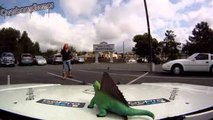 WATER SHOOTING DINOSAUR PRANK (Garrett Overboardhumor)