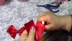 Make Simple Easy Bow, DIY, Ribbon Hair Bow, Tutorial, How to Make an Easy Bow for a gift or Christmas tree