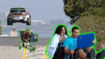 DC SHOES: KEN BLOCKS GYMKHANA FIVE: URBAN SHOPPING PLAYGROUND PUBLIC PRANK (Garrett Overboardhumo