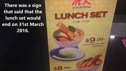 MK Lunch Set Roast Duck Tom Yum Soup Plus Ya Kun Coffee Kopi