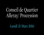 Conseil de Quartier Alleray/ Procession du Lundi 21 Mars 2016