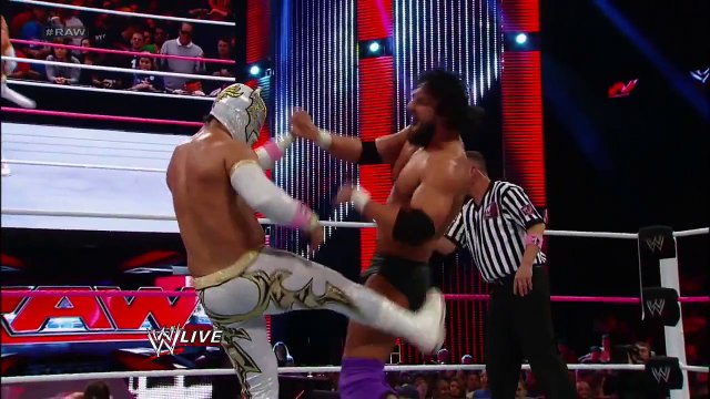 Sin Cara & Rey Mysterio vs. Team Rhodes Scholars - WWE Raw- Oct. 29, 2012