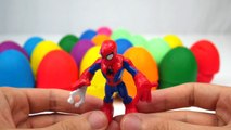 LEARN COLORS for Children w/ Play Doh Surprise Eggs Spiderman Cars 2 HULK McQueen Toys Pla