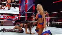 Natalya & The Bella Twins vs. Summer Rae, AJ Lee & Tamina Snuka- Raw, 24 march 2016