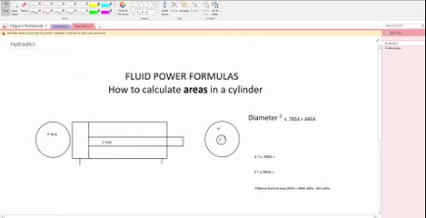 How to calculate hydraulic cylinder area