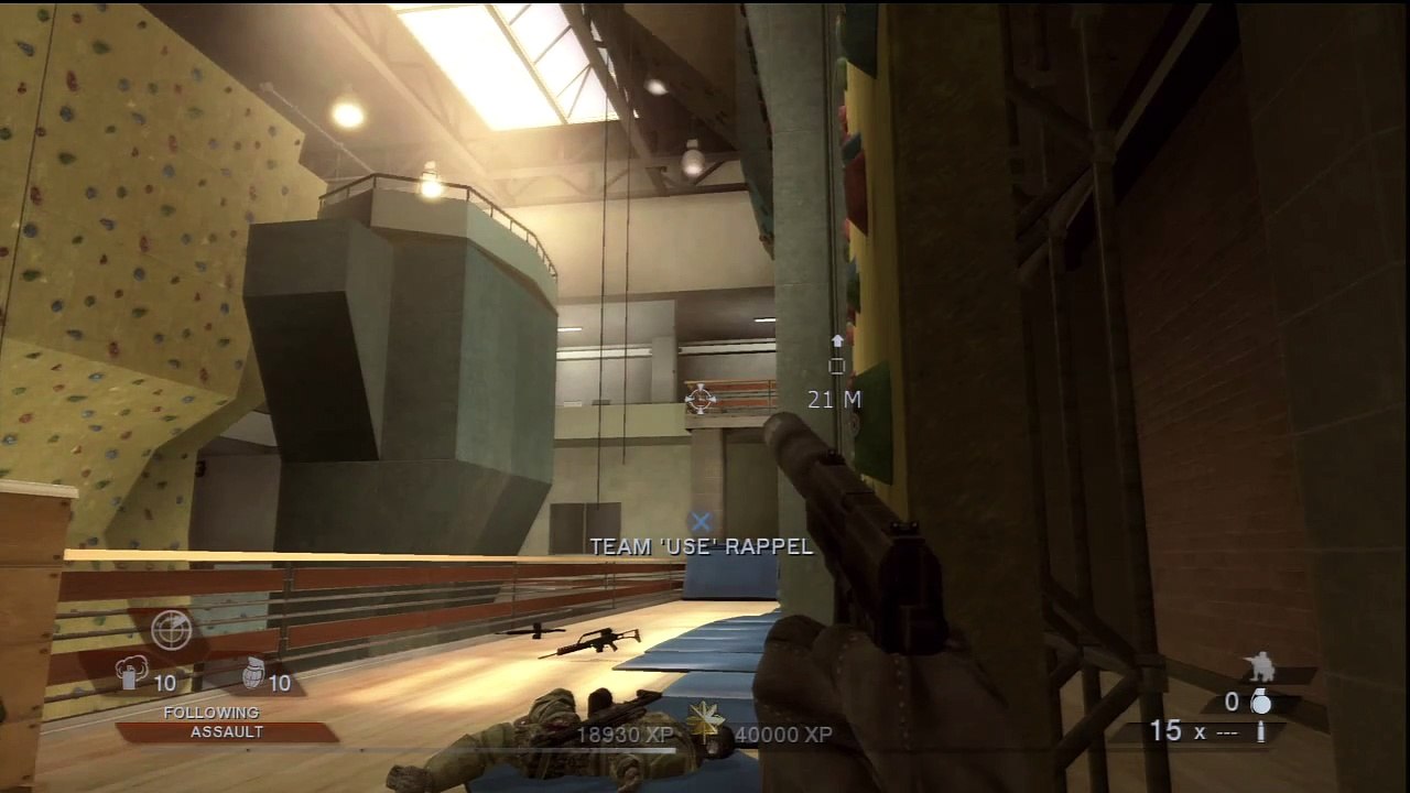 Rainbow Six Vegas 2 Realistic HD Walkthrough Part 9 (Rec Center , Gymnasium 3-3)