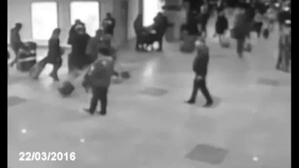 Brüksel'deki Patlamaların Güvenlik Kamerası Görüntüleri