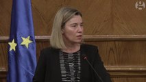 EU foreign policy chief Federica Mogherini weeps over Brussels attacks