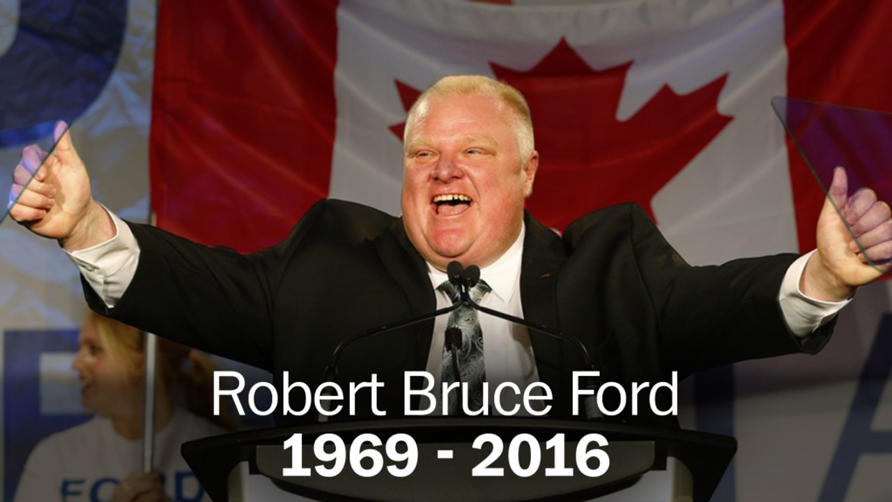 Former Toronto mayor Rob Ford dies at age 46