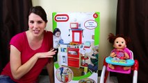 Little Tikes Cook N Store Play Kitchen With Baby Alive Doll & Play Doh Food DisneyCarToys