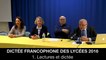 Dictée francophone des lycées 2016 : 1. Lectures et dictée, Jean-Pierre COLIGNON
