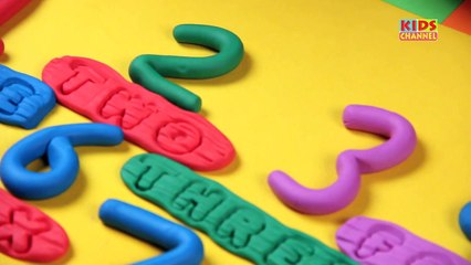 Play Doh Numbers with spelling | 1-10 | Number Spelling 1 to 10 Collection Kids Learn to C