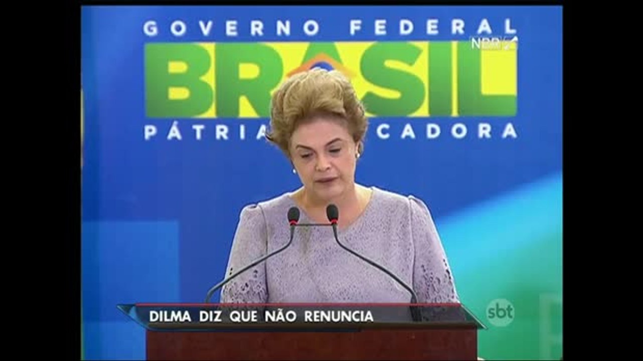 Dilma Rousseff afirma que há ´golpe´ em curso e que não renuncia