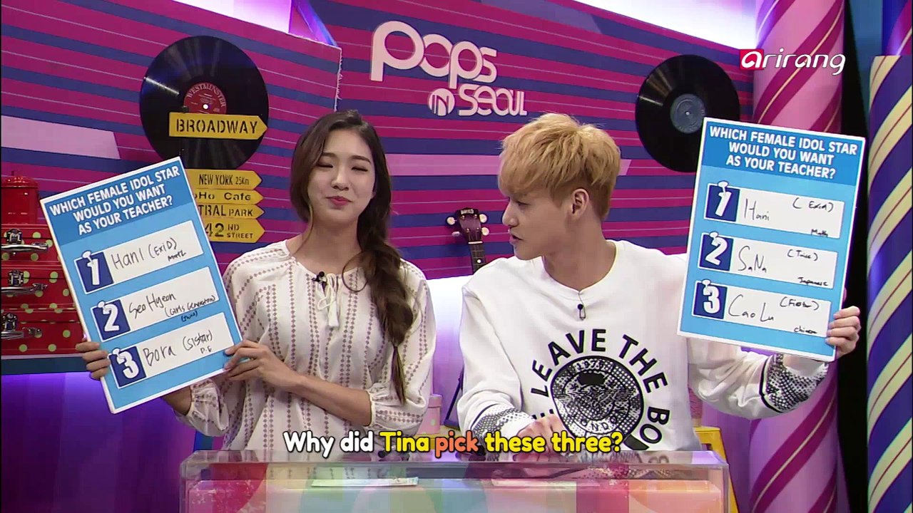 Which female idol star would you want as your teacher?