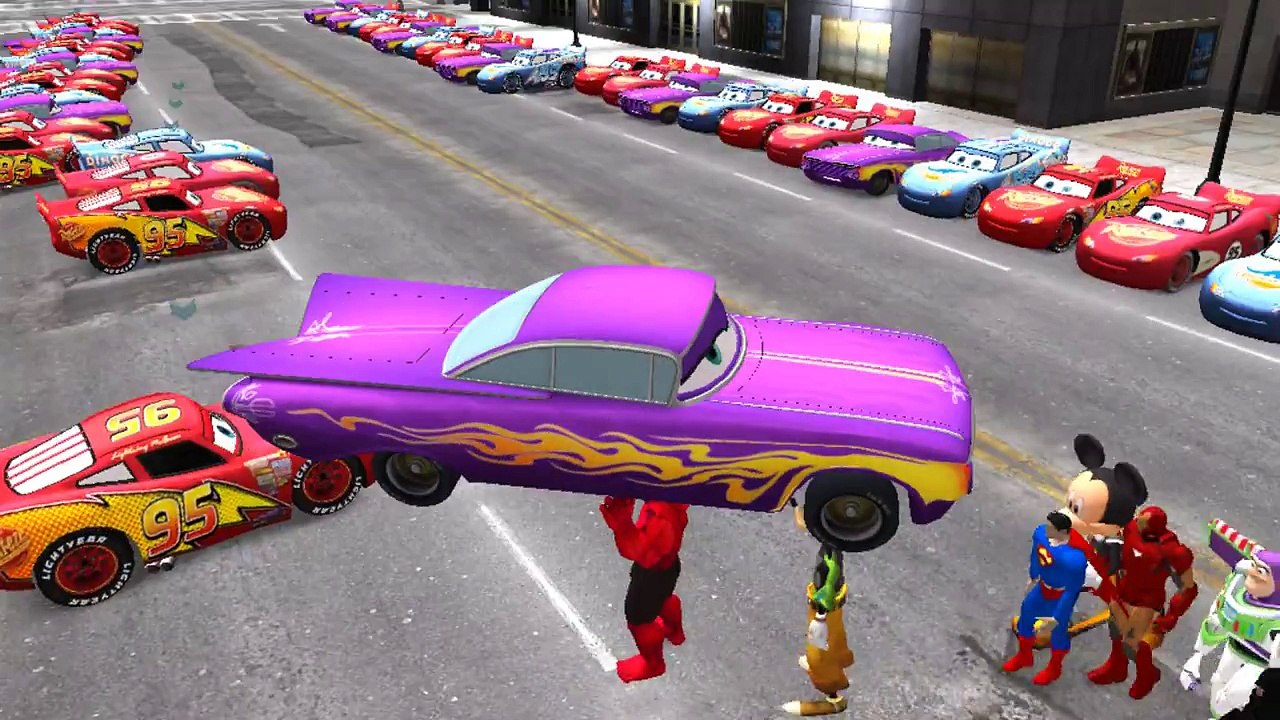 ★ Red Hulk Smash Cars ★ Spider-Man ★ Lightning McQueen Disney Pixar Cars ★ Superman & Nursery Rhymes