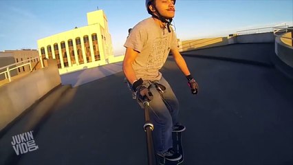 Parking Garage Longboarding | 9 Level Fail
