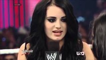 720pHD WWE Raw 2014 Paige vs AJ Lee. (Paige Debut)