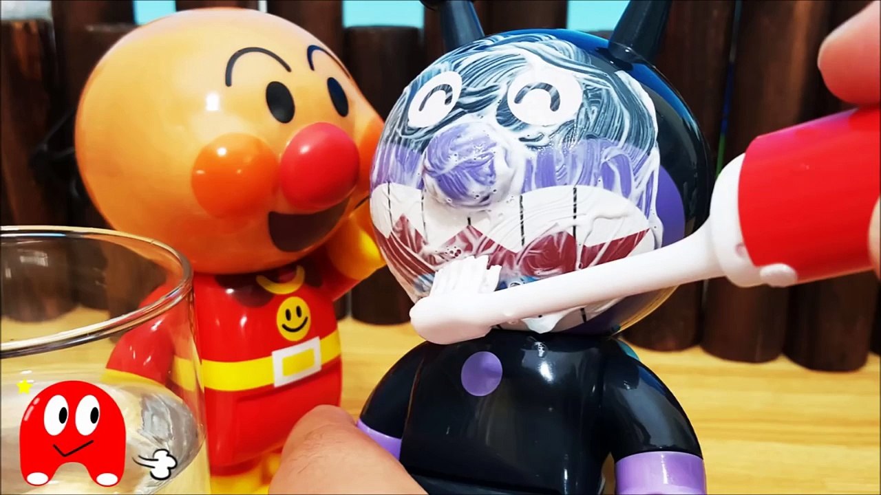 アンパンマン おもちゃ アニメ バイキンマン 歯磨きしよう！❤ animekids アニメきっ...
