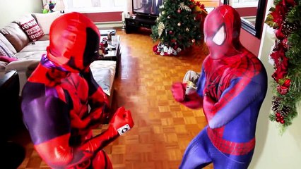 The Amazing Spiderman vs Deadpool in Real Life  Superhero noisy Fight and Having Fun Movie