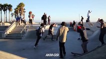 Justin Bieber skateboarding in Venice Beach, Los Angeles California HD