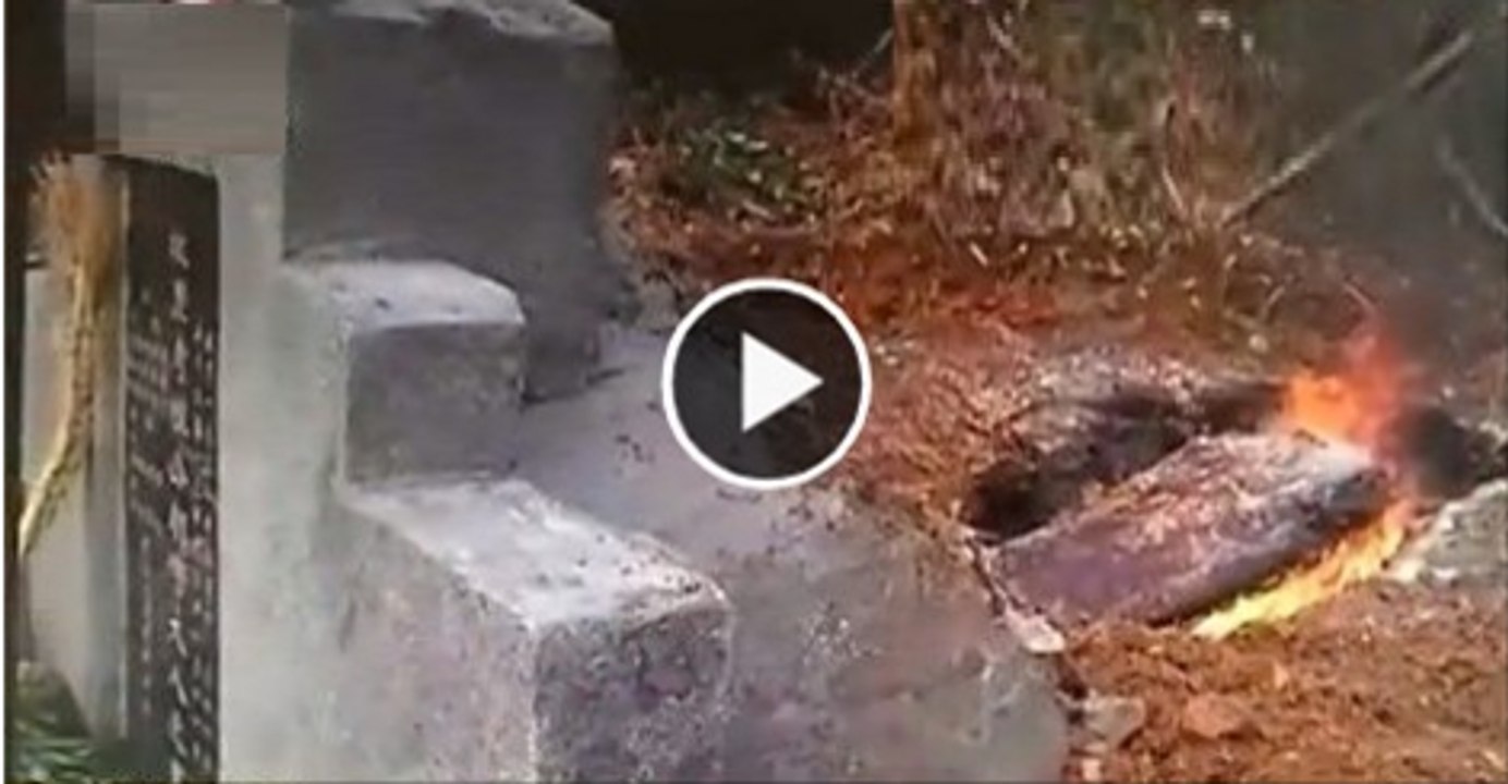 Fire burning on the grave Watch Video