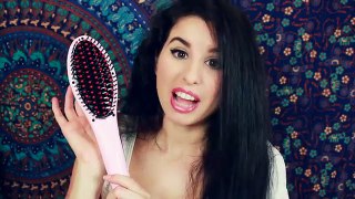 Hairbrush Straightener! | How To Straighten Your Hair With An ELECTRIC Hairbrush! | Before