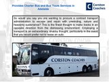 Provides Charter Bus and Bus Tours Services in Adelaide