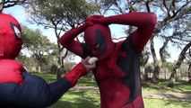 Deadpool Vs Spiderman Vs Iron Man - Real Life Superhero Fights - Epic Battle Round 1