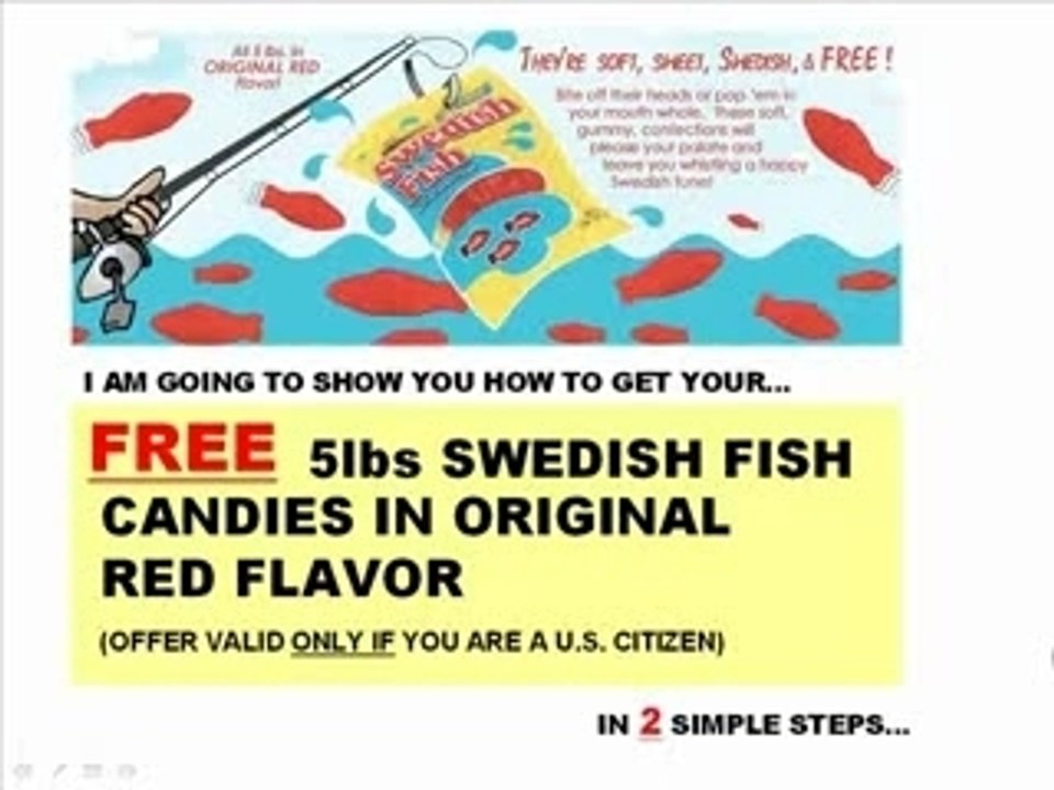 FREE 5lbs Swedish Fish Candies (US ONLY)