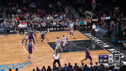 Kemba Walker Acrobatic Buzzer-Beater   Hornets vs Nets   March 22, 2016   NBA 2015-16 Season