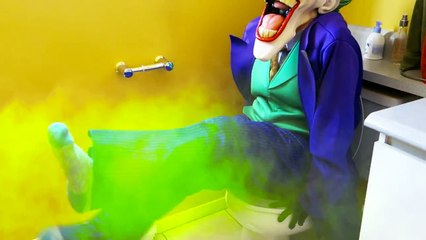 Spiderman & Frozen Elsa vs Joker! Joker Poo & Fart Prank! Funny Superhero Movie in Real Li