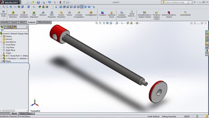 SolidWorks Tutorial C-Clamp Rod