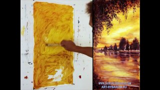 How to paint a golden sunset in oil!