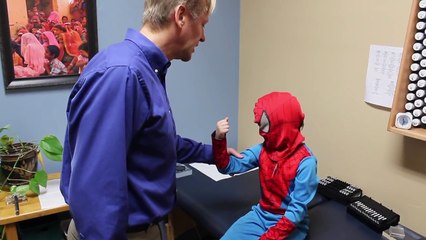New Little Spiderman Vs Catwoman Vs Venom - Real Life Doctors office - Superhero Battle!