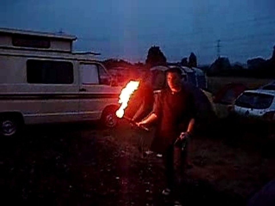 Fire juggling, Hastings