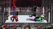 WWE 2K15 - TERMINATOR VS SPIDERMAN VS BATMAN VS HULK VS VENOM VS CARNAGE