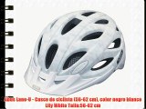 Abus Lane-U - Casco de ciclista (56-62 cm) color negro blanco Lily White Talla:56-62 cm