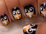 Easy Penguin Nail Art DIY Tutorial _Cute Penguin Nail Art- Tutorial: How to Paint Penguin Nails