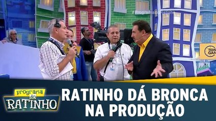 Ratinho dá bronca na produção