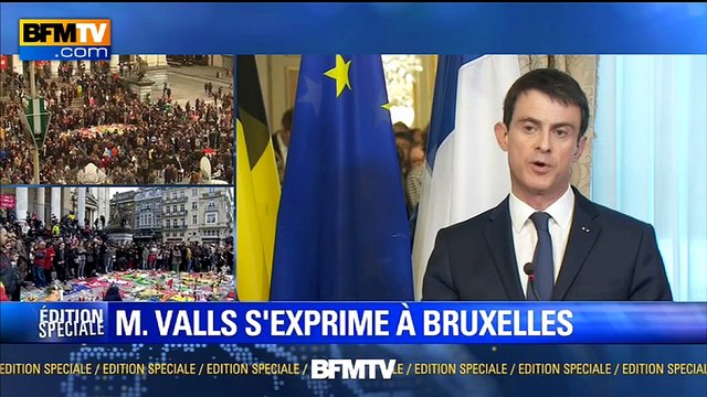 Manuel Valls à Bruxelles: nous sommes des peuples frères